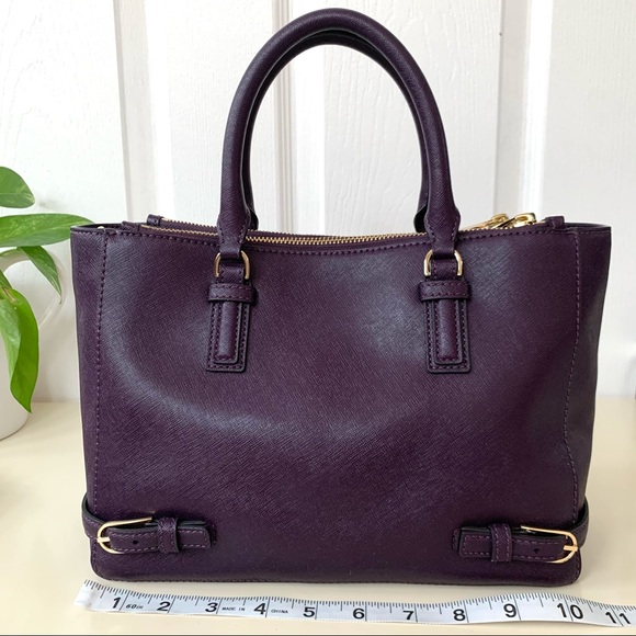 Tory Burch · Brand New Purple Iris Robinson Saffiano Multi Tote Satchel Bag - Picture 8 of 13